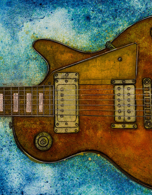 Gibson Les Paul Custom | Framed Giclee Print on Canvas